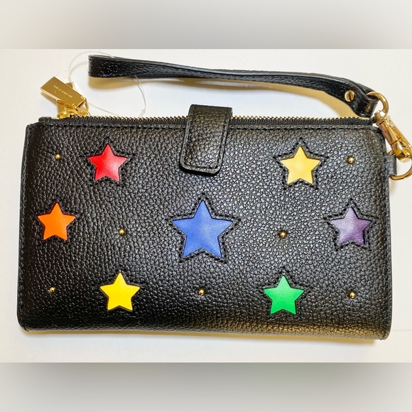 Michael Kors Adele Star-Cutout Pebbled Leather Wallet - Picture 2 of 5